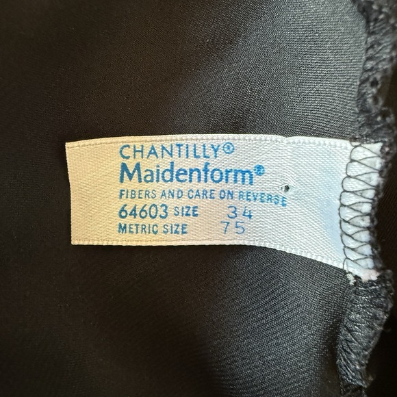 Maidenform | Intimates & Sleepwear | Vintage Chantilly Maidenform Black ...
